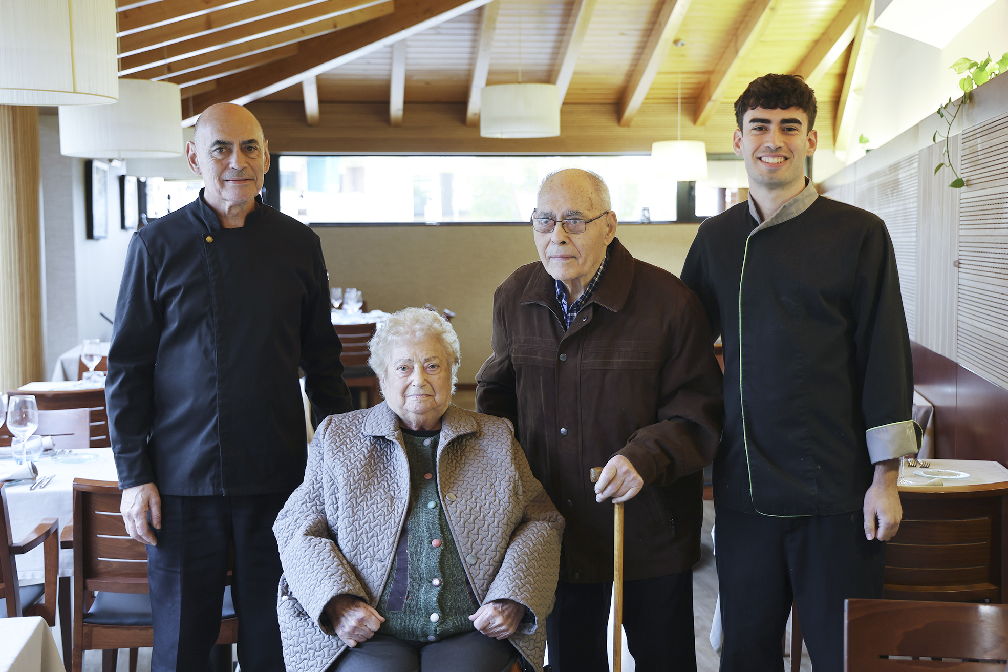 Tres generacions dels Bellalta: en Julià, la Teresina, en Josep i en Marc, d’esquerra a dreta